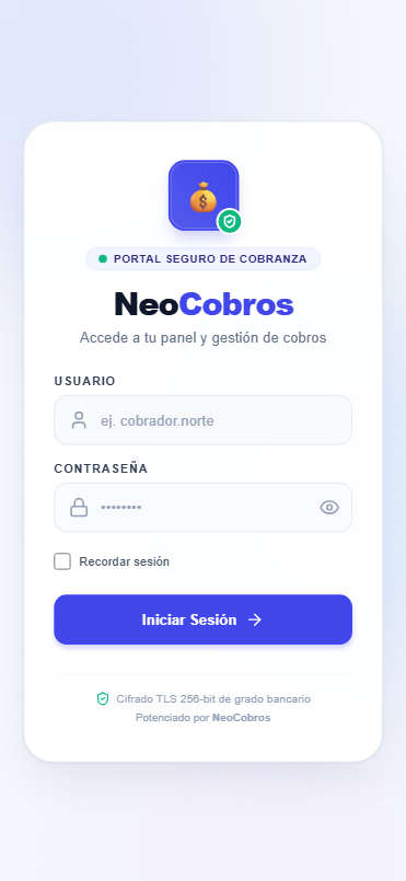 Pantalla de inicio de sesión segura
