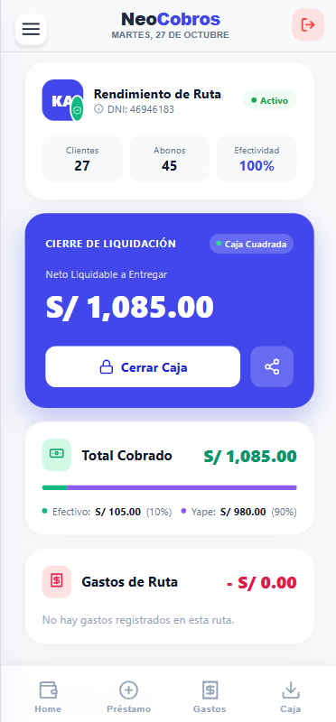 Reportes de Cobranza NeoCobros
